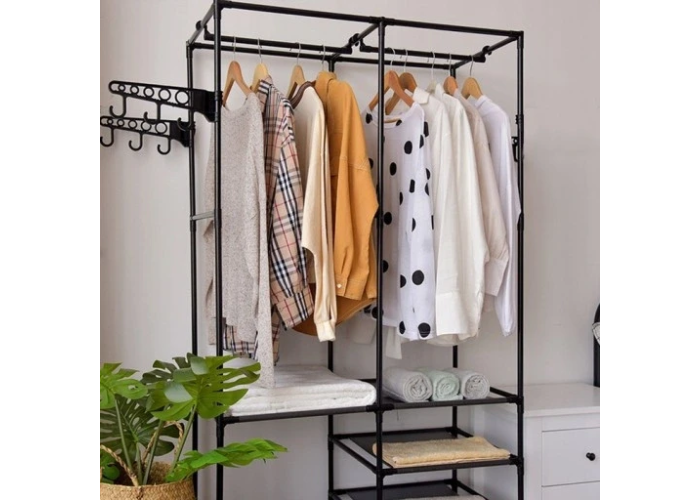 Вішак для одягу 86/43/173 Simple Coat Rack Double Row / Вішалка з полицями
