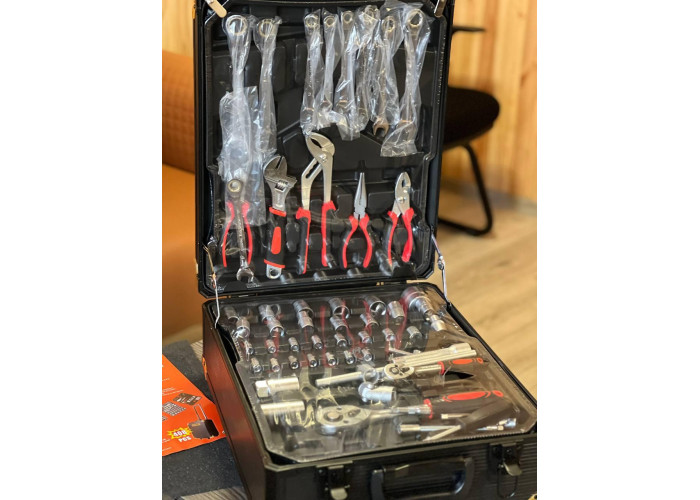 Набір інструменту WMC TOOLS 408 предметів із тріскачкою (у валізі)