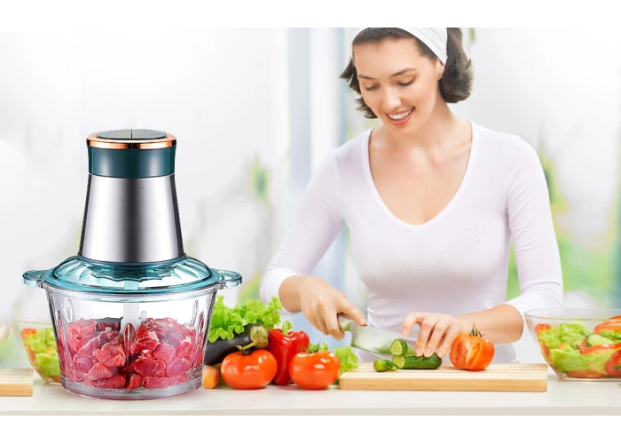 Електричний подрібнювач 2 л 4 леза з неіржавкої сталі Rainberg RB-2201 1300 Watt