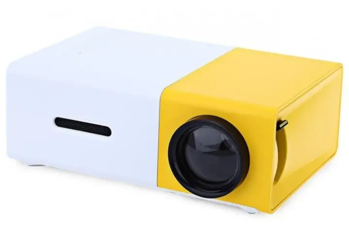 Мультимедійний портативний проєктор UKC YG-300 з динаміком White/Yellow