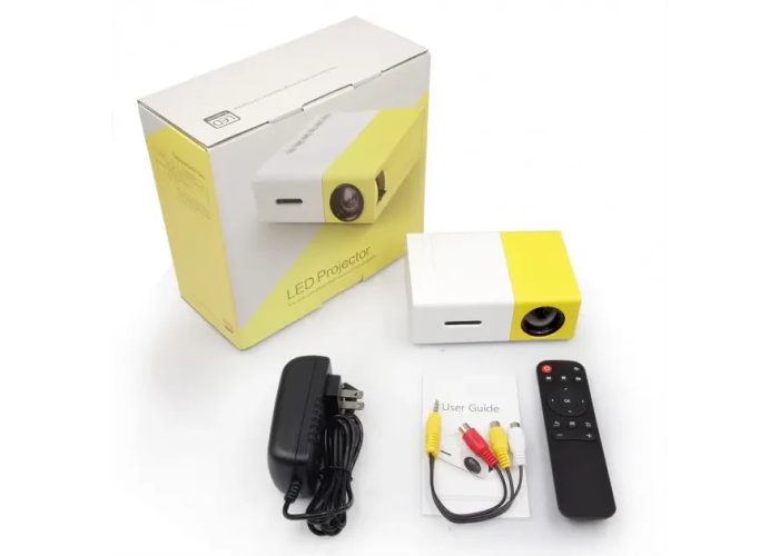 Мультимедійний портативний проєктор UKC YG-300 з динаміком White/Yellow