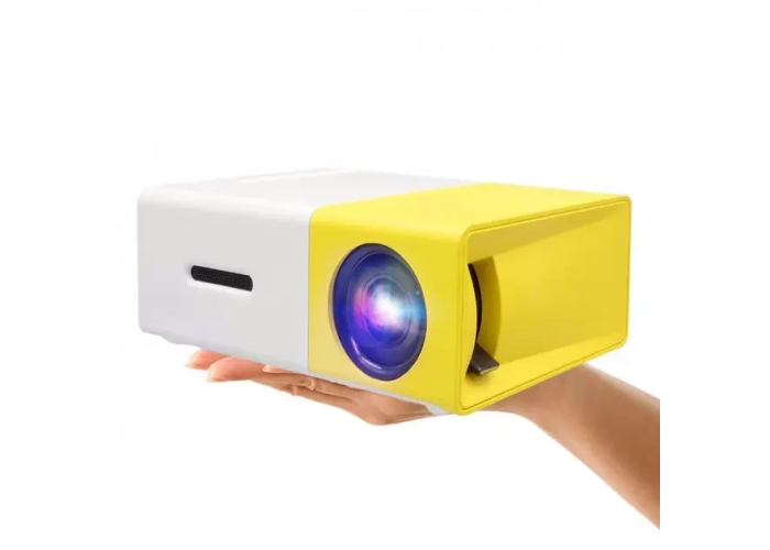 Мультимедійний портативний проєктор UKC YG-300 з динаміком White/Yellow