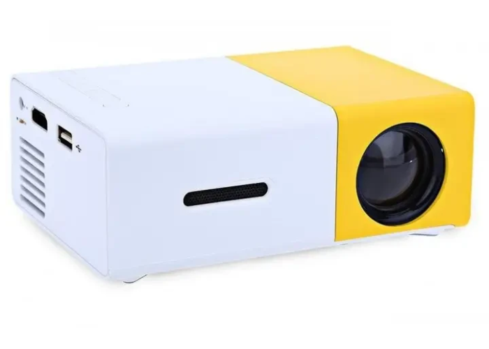 Мультимедійний портативний проєктор UKC YG-300 з динаміком White/Yellow