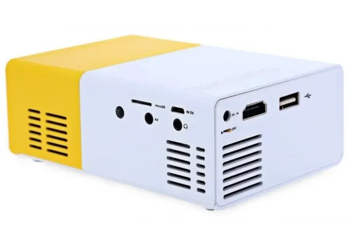 Мультимедійний портативний проєктор UKC YG-300 з динаміком White/Yellow