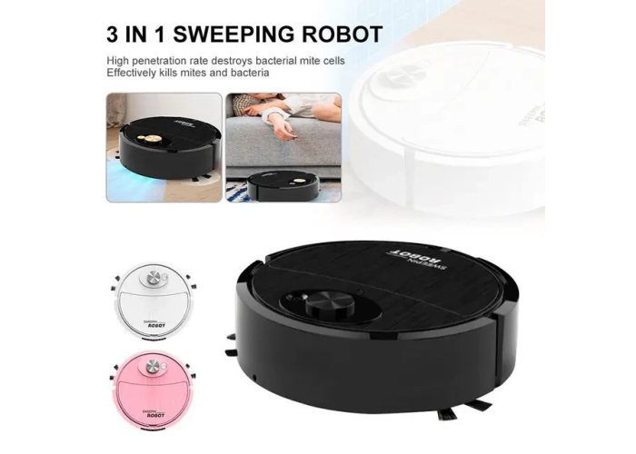 Робот Пилосос Робот 3 в 1 розумний робот-прибиральник для дому SWEEPING ROBOT 521-2345 Чорний