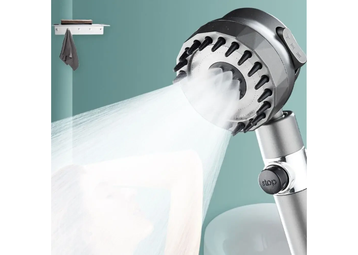 Душова лійка масажна 4в1 Shower Head 360° кнопка вимкнення води, 3 режими, масажні шипи