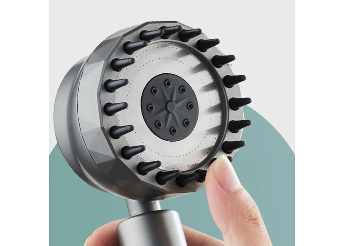 Душова лійка масажна 4в1 Shower Head 360° кнопка вимкнення води, 3 режими, масажні шипи