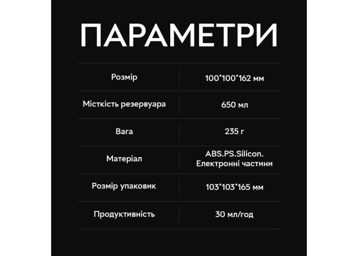 Зволожувач повітря портативний Kinscoter Guardian Wolf SH-L162 аромадифузор електричний 650 мл White