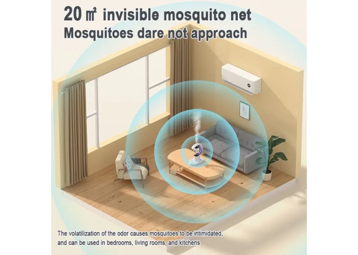 Зволожувач повітря з ловицею від комарів 3в1 Humidifier Mosquito Trap москітна лампа з підсвіткою ONL