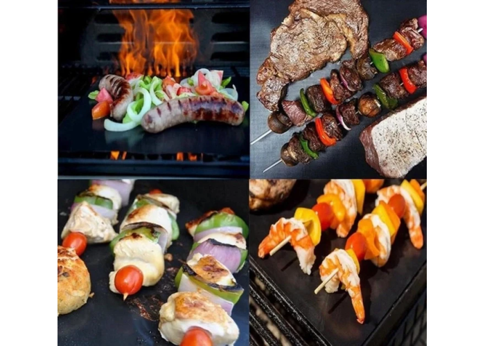 BBQ grill sheet гриль мат портативний антипригарним покриттям 33 Х 40 см для овочів, м'яса, морепродуктів BBQ grill sheet гриль мат портативний антипригарним покриттям 33 Х 40 см для овочів, м'яса, морепродуктів