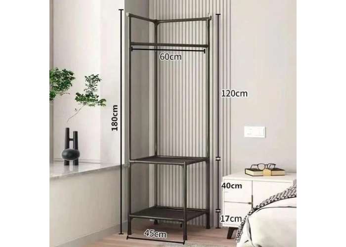 Кутова підлогова вішалка для одягу 180х45х45 см стійка для речей Corner coat rack NO:9603 Кутова підлогова вішалка для одягу 180х45х45 см стійка для речей Corner coat rack NO:9603
