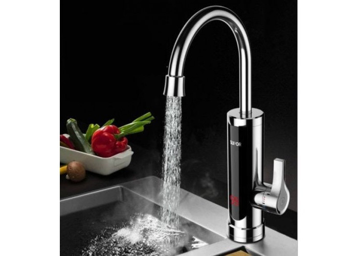 Бойлер Кран з екраном хром.пластик нижнє під'єднання 3.0 кВт RX 011