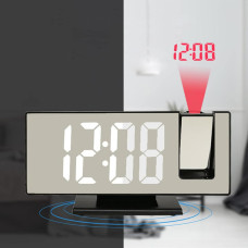 Годинник настільний із проєкцією часу на стелю з LED-дисплеєм і будильником Годинник настільний із проєкцією часу на стелю з LED-дисплеєм і будильником