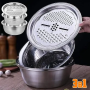 Багатофункціональний кухонний набір із неіржавкої сталі 3 в 1 Metal Basket Cutter Миска друшляк і тертка Багатофункціональний кухонний набір із неіржавкої сталі 3 в 1 Metal Basket Cutter Миска друшляк і тертка