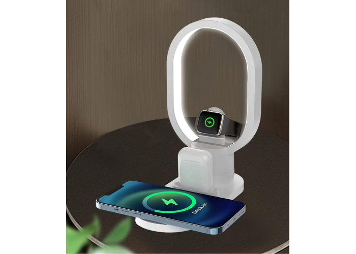 Бездротова зарядна станція — LED нічник 4in1 15 Вт