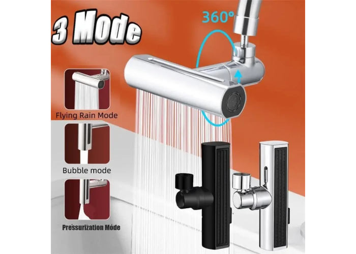 Змішувач для кухні з водоспадом поворотний барботер SHOWER HEAD AND527 Змішувач для кухні з водоспадом поворотний барботер SHOWER HEAD AND527