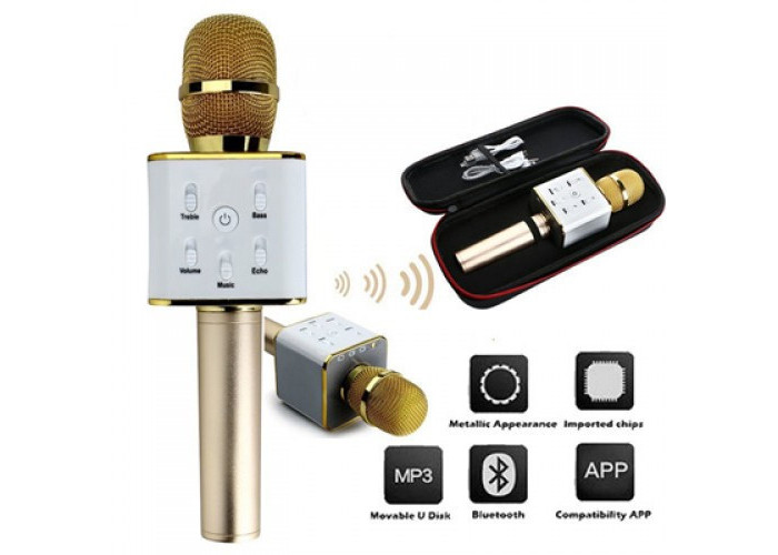 Bluetooth-мікрофон для караоке Q7 Блютуз мікро + ЧЕХОЛ Bluetooth-мікрофон для караоке Q7 Блютуз мікро + ЧЕХОЛ