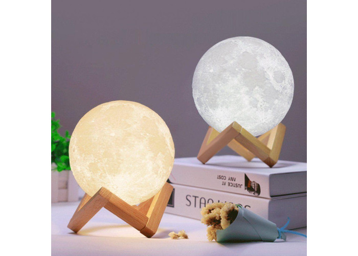 Нічник 3D світильник місяць Moon Touch Control 15 см, 5 режимів