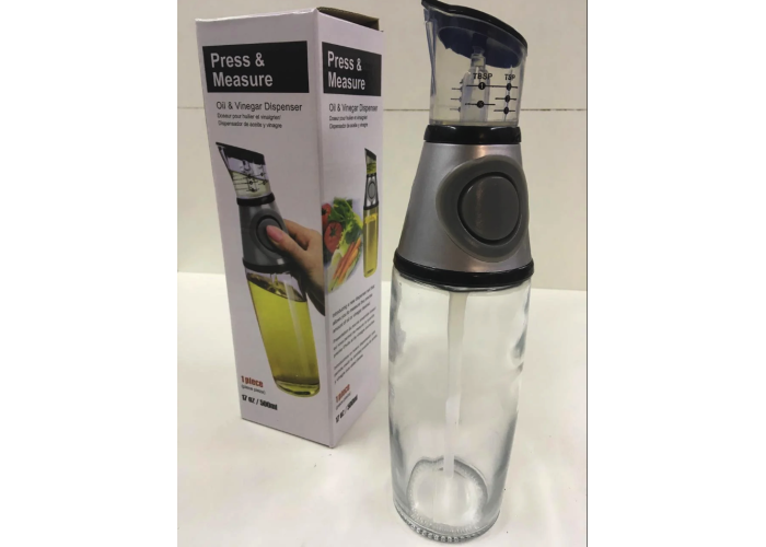 Пляшка Дозатор VBV Press and Measure Oil Dispenser з дозатором для оливи Пляшка Дозатор VBV Press and Measure Oil Dispenser з дозатором для оливи