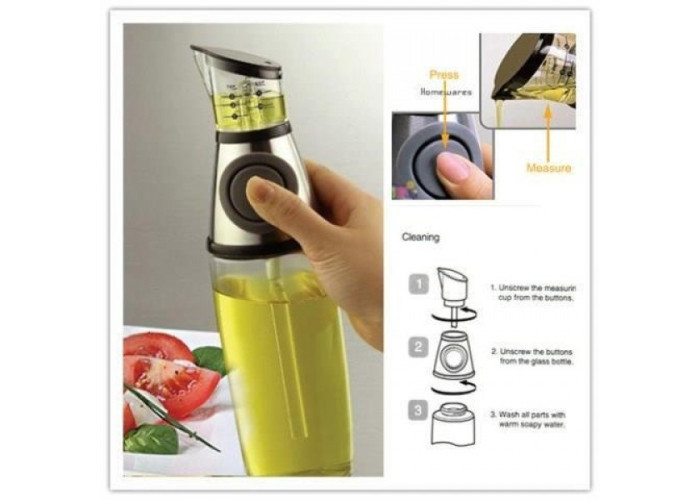Пляшка Дозатор VBV Press and Measure Oil Dispenser з дозатором для оливи Пляшка Дозатор VBV Press and Measure Oil Dispenser з дозатором для оливи
