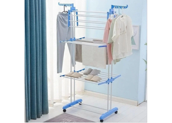 Багатоярусна сушарка для білизни, речей, одягу Garment rack with wheels складана
