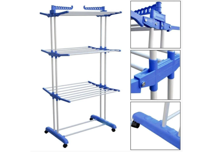 Багатоярусна сушарка для білизни, речей, одягу Garment rack with wheels складана