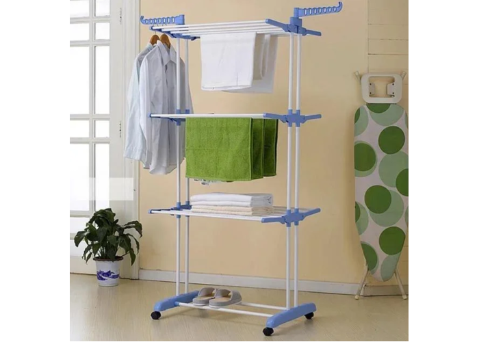 Багатоярусна сушарка для білизни, речей, одягу Garment rack with wheels складана