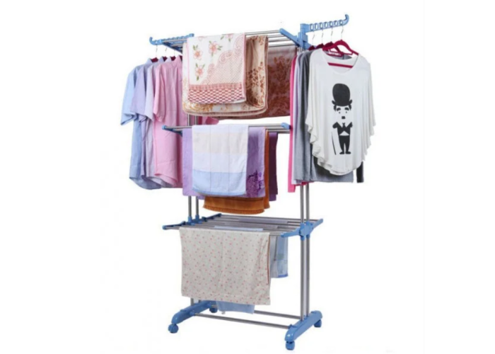 Багатоярусна сушарка для білизни, речей, одягу Garment rack with wheels складана