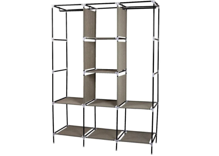 Складана каркасна тканинна шафа Storage Wardrobe 88130, шафа на три секції 130*45*175