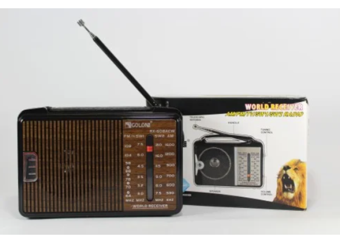 Радіоприймач Golon RX-608ACW AM/FM/TV/SW1-2 5-хвилиновий Радіоприймач Golon RX-608ACW AM/FM/TV/SW1-2 5-хвилиновий