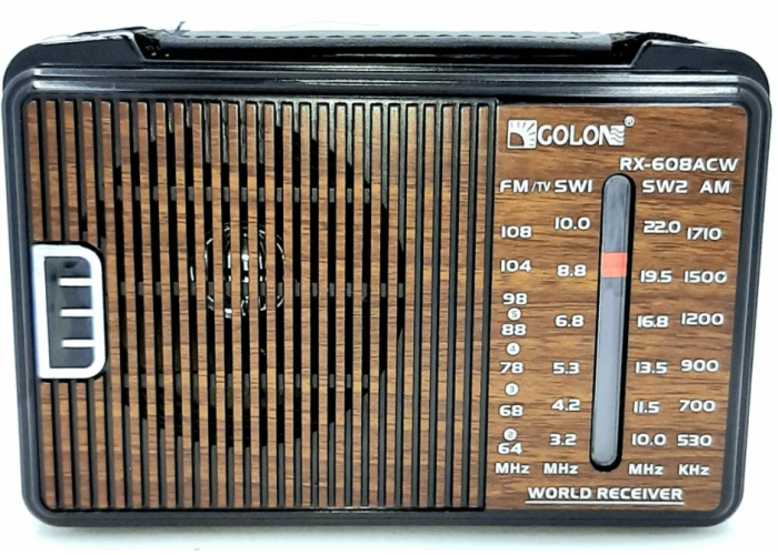 Радіоприймач Golon RX-608ACW AM/FM/TV/SW1-2 5-хвилиновий Радіоприймач Golon RX-608ACW AM/FM/TV/SW1-2 5-хвилиновий
