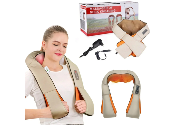 Роликовий масажер для спини та шиї Massager of Neck Kneading