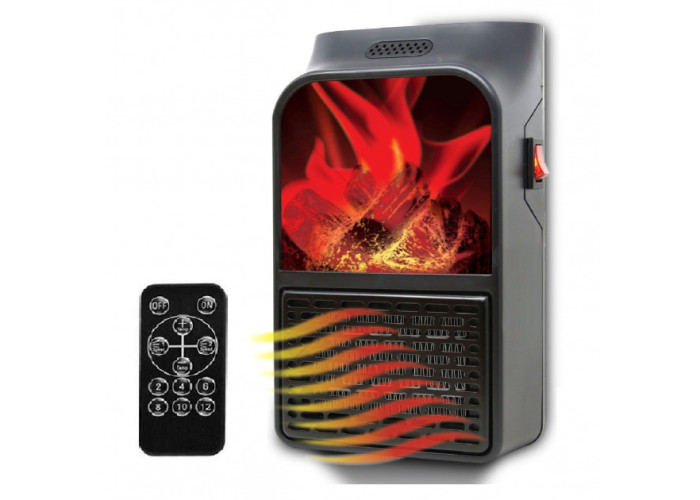 Портативний нагрівач з пультом Flame Heater (500 Вт) Економний