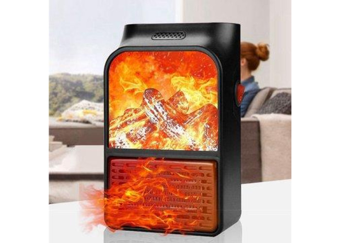 Портативний нагрівач з пультом Flame Heater (500 Вт) Економний