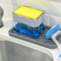 Органайзер для мочалок з мильницею та дозатором натискна Soap Pump Sponge Caddy Органайзер для мочалок з мильницею та дозатором натискна Soap Pump Sponge Caddy